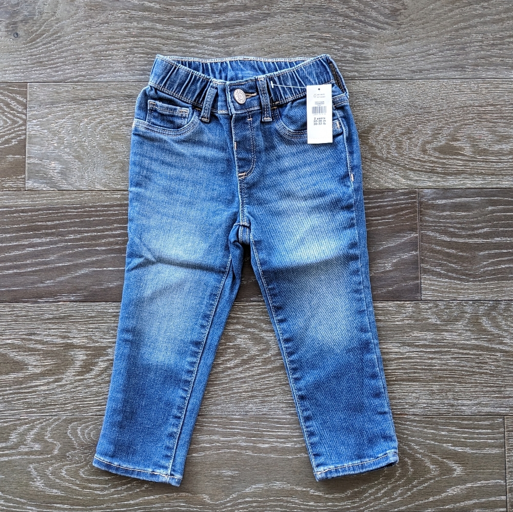 NWT Gap Toddler Girls Dark Wash Pull On Skinny Jeans Size 2